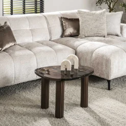 Organische Salontafel Cassidi Glas, 62 x 45cm