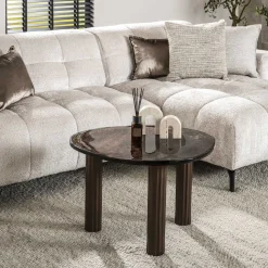 Organische Salontafel Cassidi Glas, 70 x 59cm