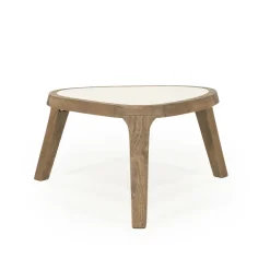 Organische Salontafel Fred Marmer en mangohout