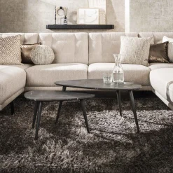 Organische Salontafel Kora Set van 2 stuks, Keramiek look