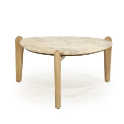Organische Salontafel Marnish Marmer en mangohout