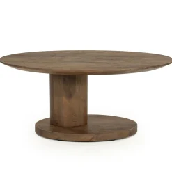 Organische Salontafel Novia Mangohout, 90 x 60cm