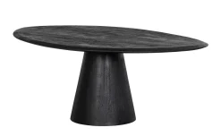 Organische Salontafel Posture Mangohout, kleur Zwart