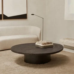 Organische Salontafel Slice Minerals, kleur Whisky