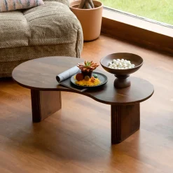 Organische Salontafel Tilon Mangohout, 110 x 60cm