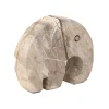 Ornament Elephant Versteend hout, 17 x 21cm