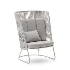 Outdoor Fauteuil Saconca Met hoge rug, Gevlochten touw