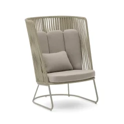 Outdoor Fauteuil Saconca Met hoge rug, Gevlochten touw