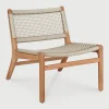 Outdoor Loungestoel Jack Teak en geweven stof