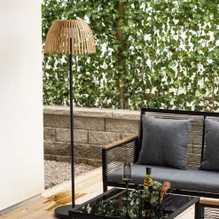 Outdoor Solar Vloerlamp Tamella Bamboe, 150cm