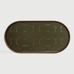 Ovaal Dienblad Second Nature 71 x 36cm, kleur Moss
