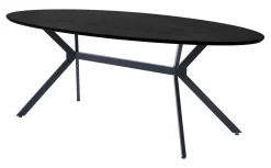 Ovale Eettafel Bruno 220 x 100cm, kleur zwart