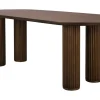 Ovale Eettafel Dean Walnootlook, 220 x 90cm