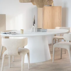 Ovale Eettafel Elin kleur Wit