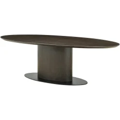 Ovale Eettafel Gordon Eiken, kleur Bruin