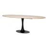 Ovale Eettafel Hampton Travertin, 230 x 100cm