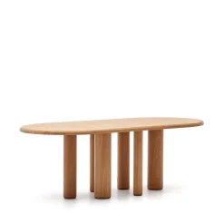 Ovale Eettafel Mailen Essenhout, 220 x 105cm