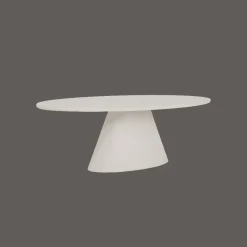 Ovale Eettafel Mello MDF, kleur Wit