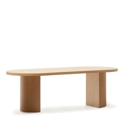 Ovale Eettafel Nealy Eikenfineer, 240 x 100cm