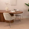 Ovale Eettafel Sadey Mangohout, kleur Naturel