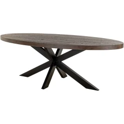 Ovale Eettafel Watson Eiken, kleur Bruin