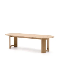 Ovale Eettafel Xoriguer Eucalyptushout, 280 x 110cm