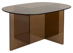 Ovale Salontafel Linea Glas, 80 x 60cm