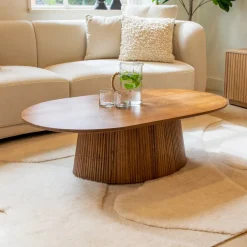 Ovale Salontafel Olav Mangohout, 120 x 70cm