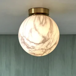 Plafondlamp Carrara Marmerlook, kleur Wit