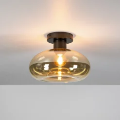 Plafondlamp Montrell Amber glas
