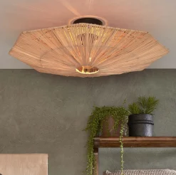 Plafondlamp Panama Raffia, kleur Naturel