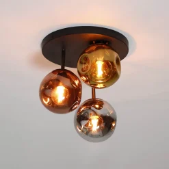 Plafondlamp Shahid Glas, 3-lamps