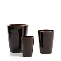 Plantenpot Rotja Set van 3 stuks, Terracotta