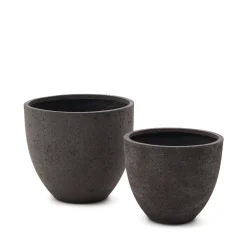 Plantenpot Serili Set van 2 stuks, kleur Donkergrijs