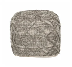 Poef Angel 40cm, kleur Naturel / Grijs
