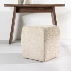 Poef Briane Bouclé, kleur Beige