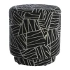 Poef Davonte 40cm, kleur Zwart/Wit