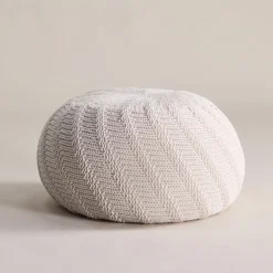 Poef Jeramie kleur Crème