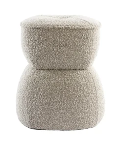 Poef Leyla Bouclé, kleur Beige