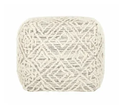 Poef Quartz 40cm, kleur Grijs / Naturel