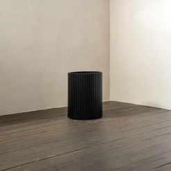 Prullenbak Roller Max Mahoniehout, kleur Zwart