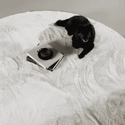 Rond Vloerkleed Kitrina 200cm, kleur Wit