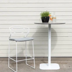 Ronde Bartafel Daman 70cm, kleur Wit