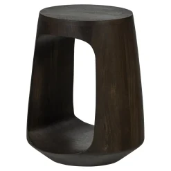 Ronde Bijzettafel Bayo Walnoot mangohout, 33cm