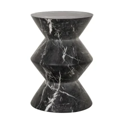 Ronde Bijzettafel Bosco Faux marmer, 40cm