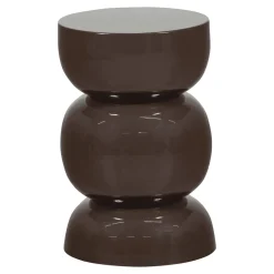 Ronde Bijzettafel Breno 30cm, kleur Donkerbruin