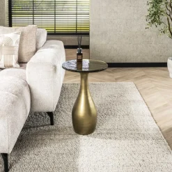 Ronde Bijzettafel Cassidi Glas, 40cm