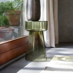 Ronde Bijzettafel Dakwa kleur Grijs/Groen