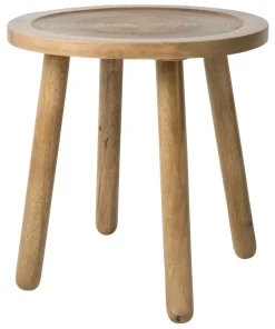 Ronde Bijzettafel Dendron Mangohout