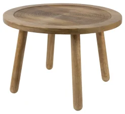 Ronde Bijzettafel Dendron Mangohout